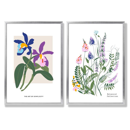 Frühling Blumen Kunstdruck Set für die Wanddekoration 9
