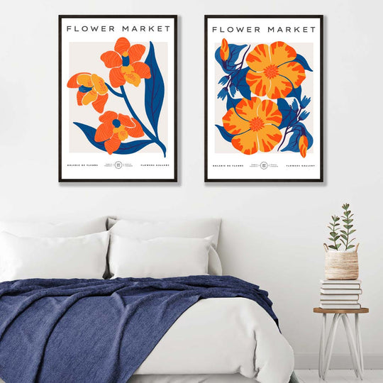Frühling Kunstdruck Set mit 2 gerahmten Bildern 1