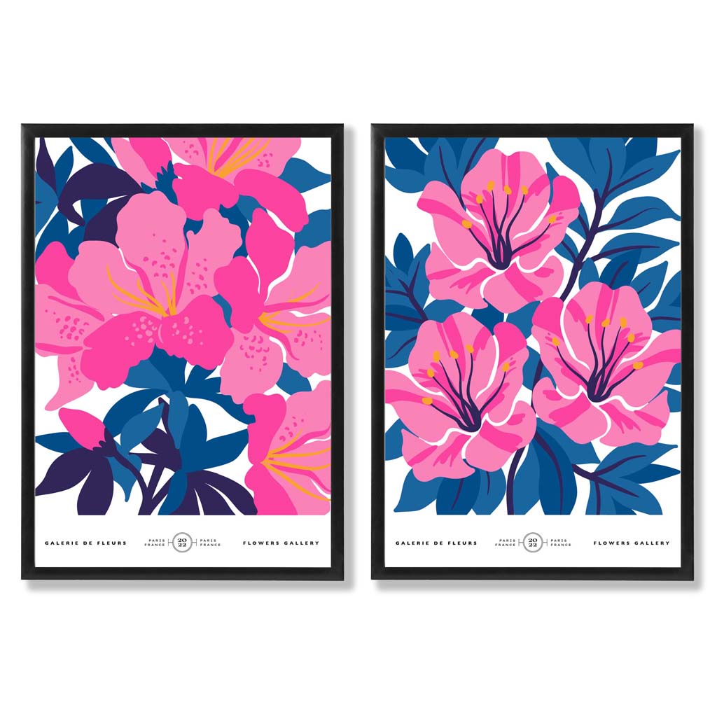 Frühling Kunstdrucke Set mit Blumenmotiven auf Leinwand, Poster Kunstdrucke mit Rahmen für Wohn- und Arbeitsräume 0