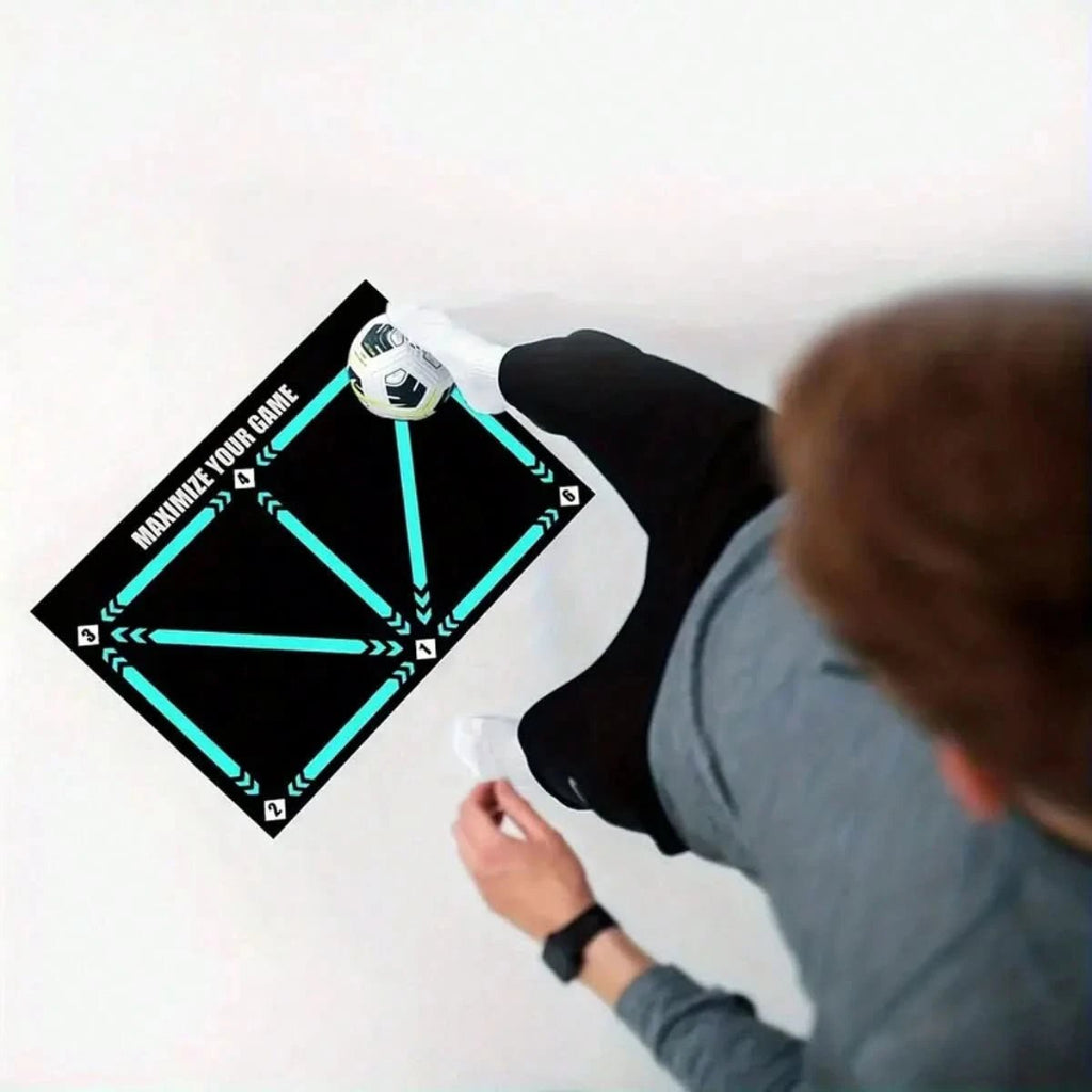 Fußballmatte für Techniktraining für Männer und Frauen, Rutschfest, Markierte Zonen, Kompakt 90 × 60 cm 5