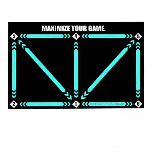 Fußballmatte für Techniktraining für Männer und Frauen, Rutschfest, Markierte Zonen, Kompakt 90 × 60 cm 8