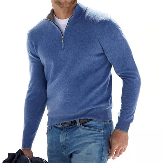 Herrenpullover Langer Ärmel Vielseitig Hochwertiger Strick-3