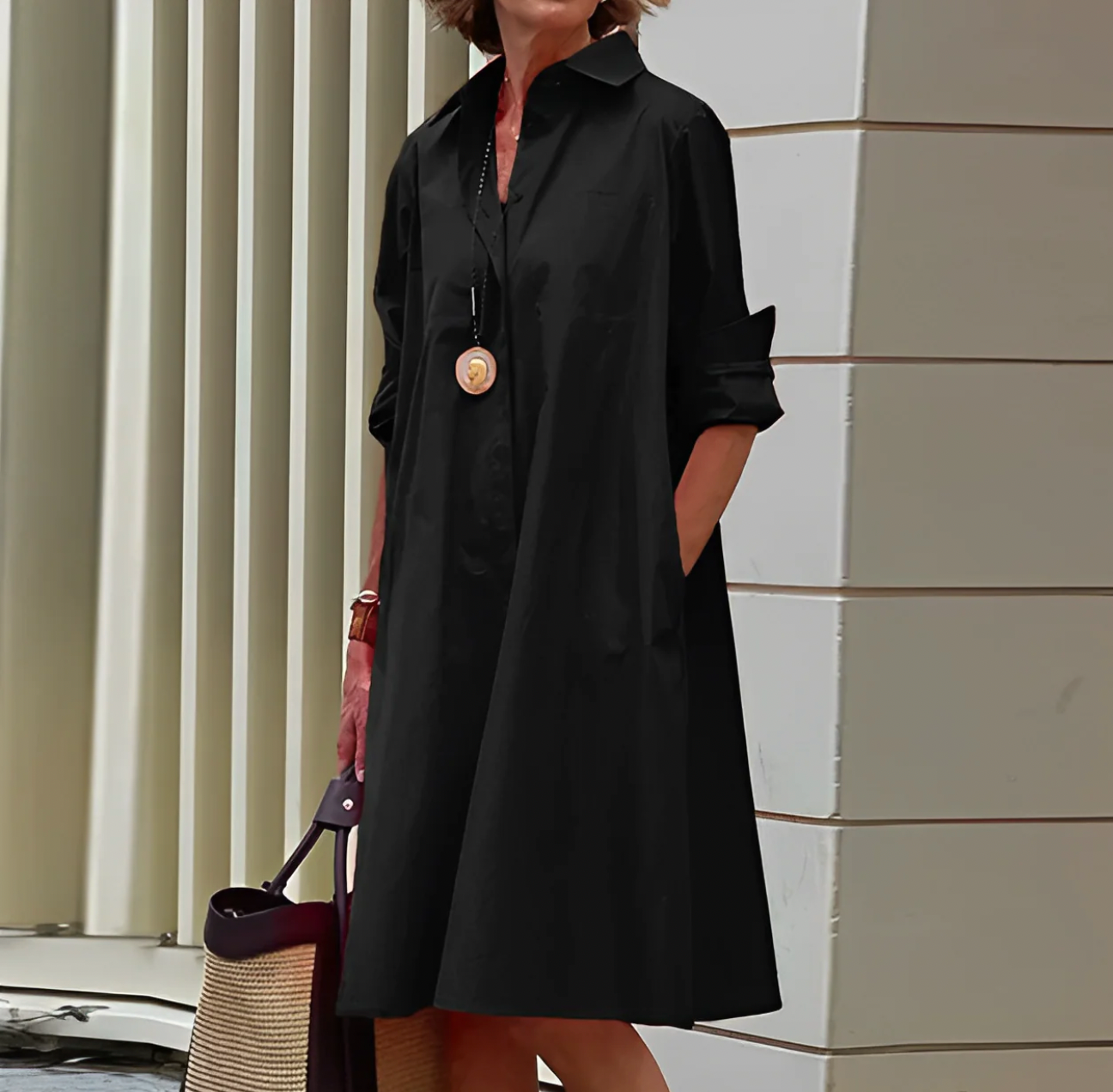 Variant image for Damen Midi-Kleid Elegantes Design Luftiges Material für Sommerkleider-2