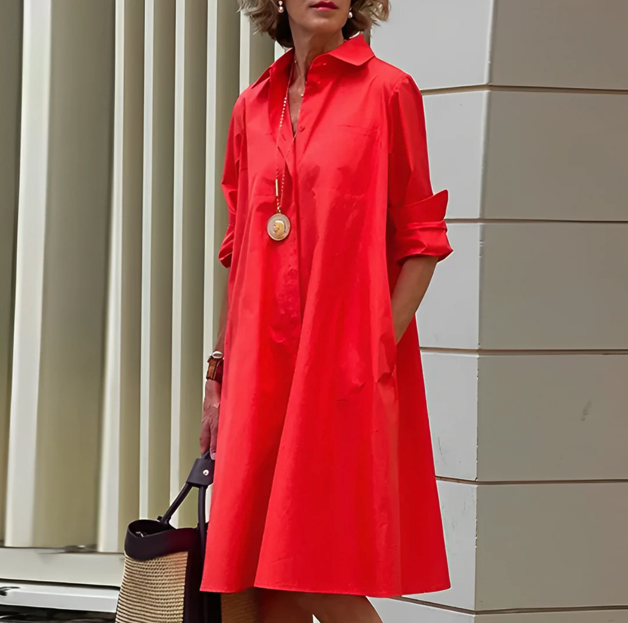 Variant image for Damen Midi-Kleid Elegantes Design Luftiges Material für Sommerkleider-7