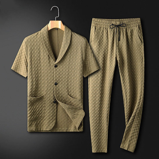 Herren Kostüm Zweiteilig Modern Geometrisches Muster Polyester 3