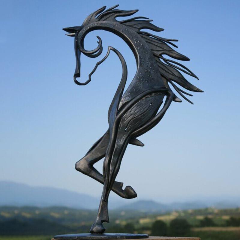 Garten Pferdeskulptur Metall Dekorativ 4