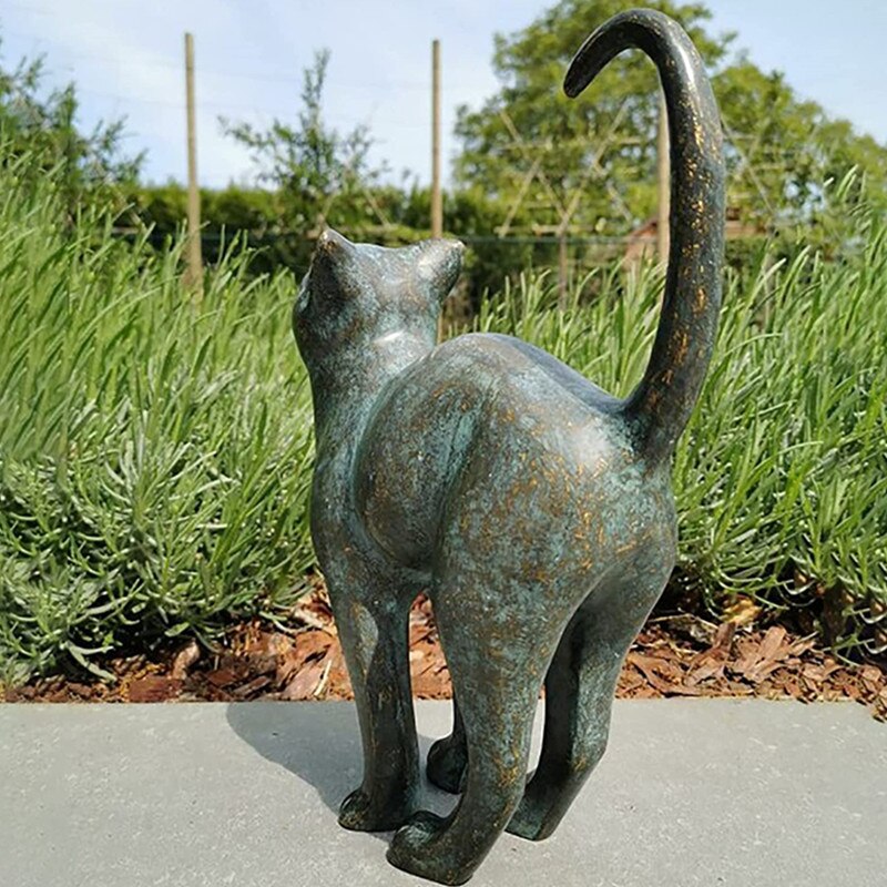 Gartenkatzen-Statuen für den Außenbereich 5