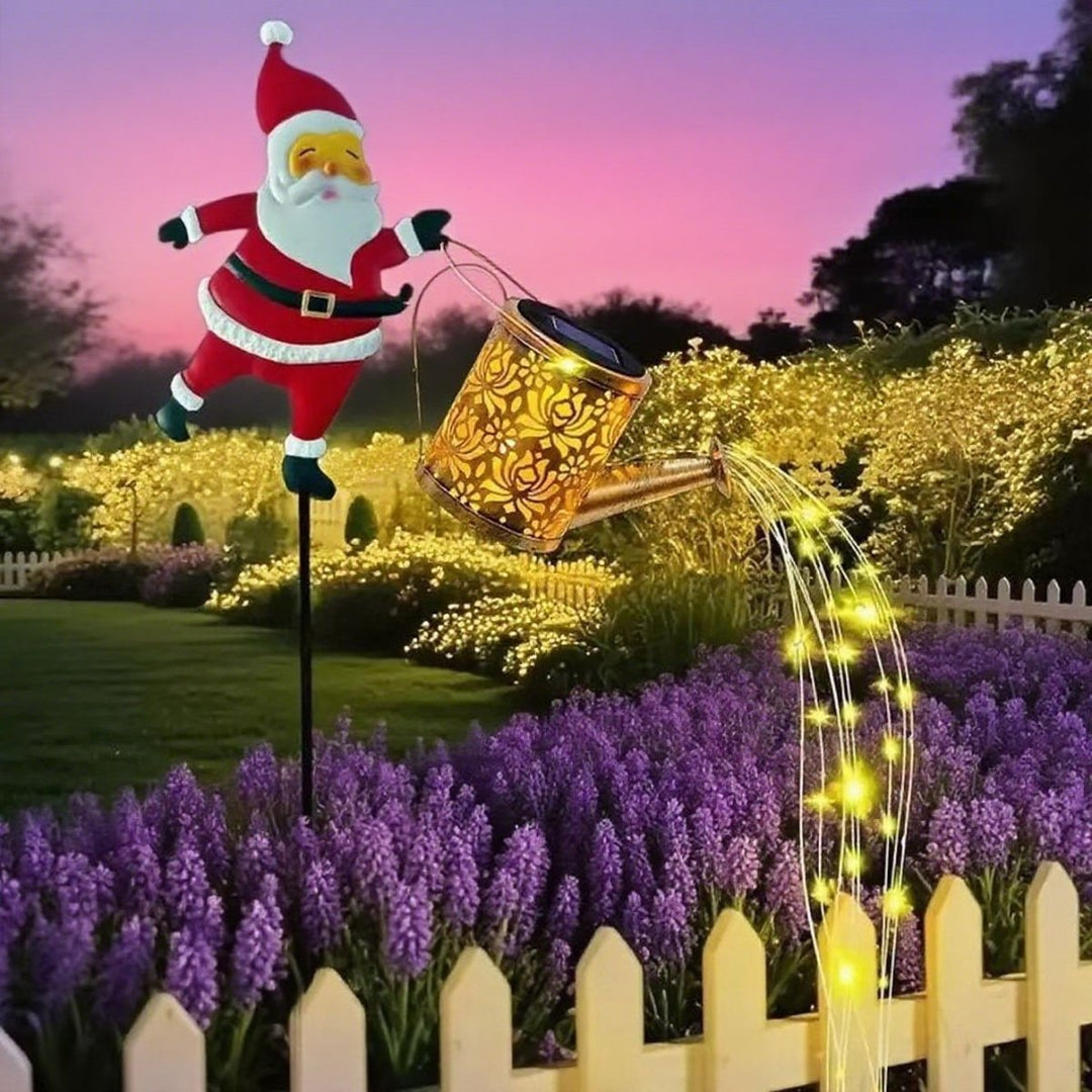 Gartenlaterne Solar Weihnachtsmann Laterne für Draußen mit Automatischer Dämmerungserkennung 7