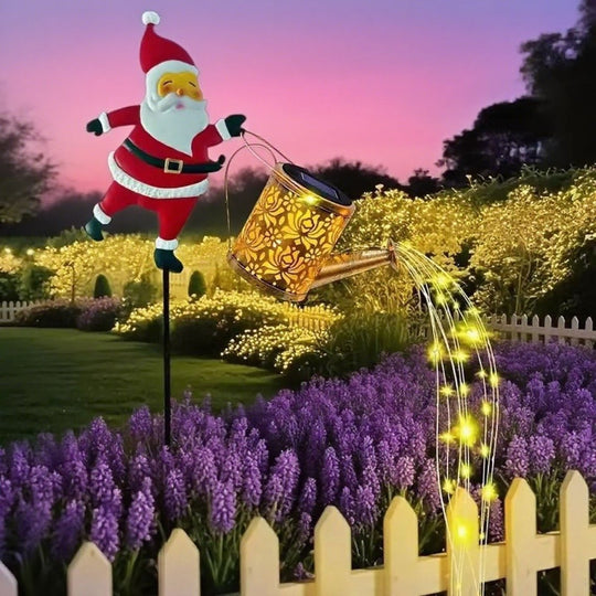 Gartenlaterne Solar Weihnachtsmann Laterne für Draußen mit Automatischer Dämmerungserkennung 7