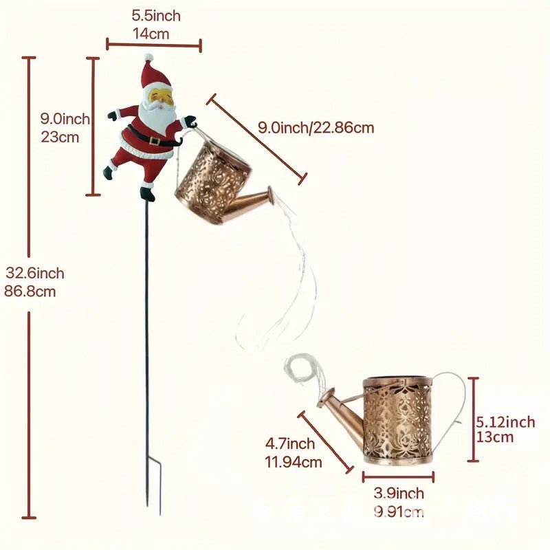 Gartenlaterne Solar Weihnachtsmann Laterne für Draußen mit Automatischer Dämmerungserkennung 8