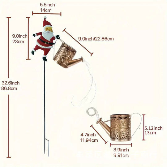 Gartenlaterne Solar Weihnachtsmann Laterne für Draußen mit Automatischer Dämmerungserkennung 8
