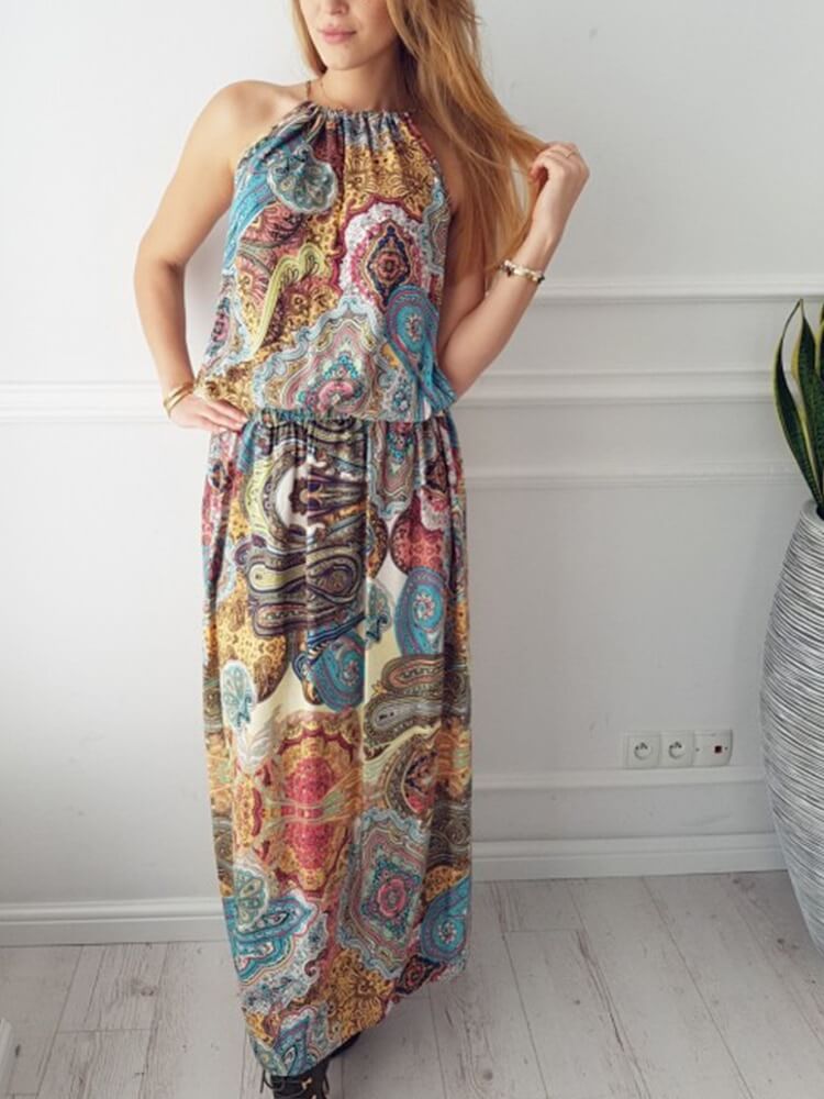 Geblümtes Trägerkleid