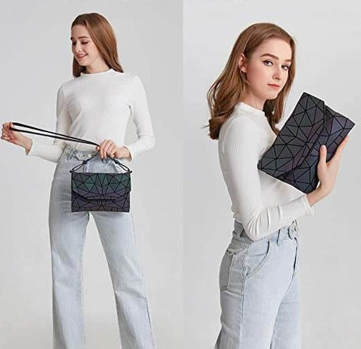 Geometrische Leuchtende Crossbody-Tasche