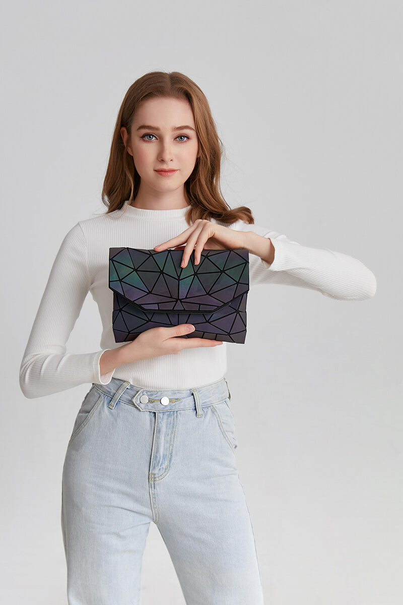 Geometrische Leuchtende Crossbody-Tasche