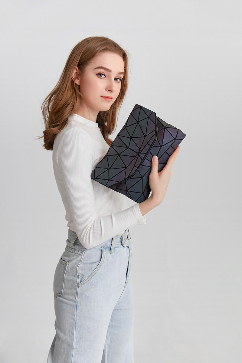 Geometrische Leuchtende Crossbody-Tasche