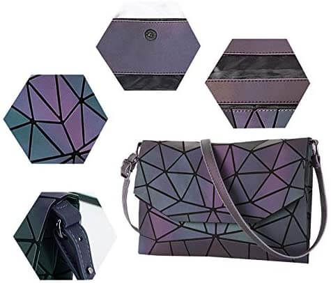 Geometrische Leuchtende Crossbody-Tasche