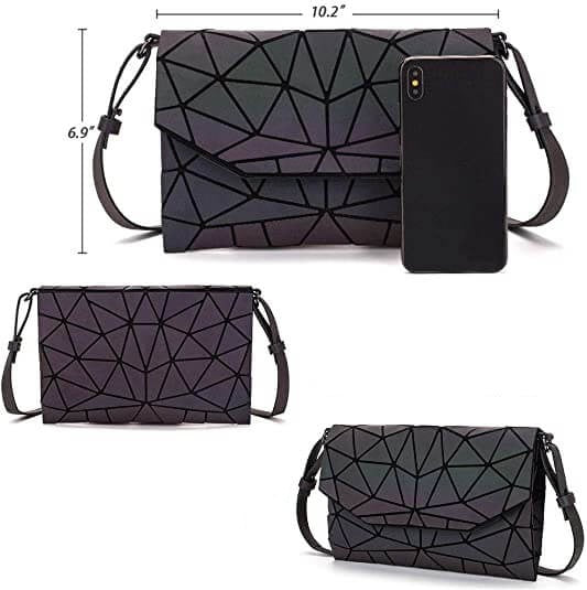 Geometrische Leuchtende Crossbody-Tasche