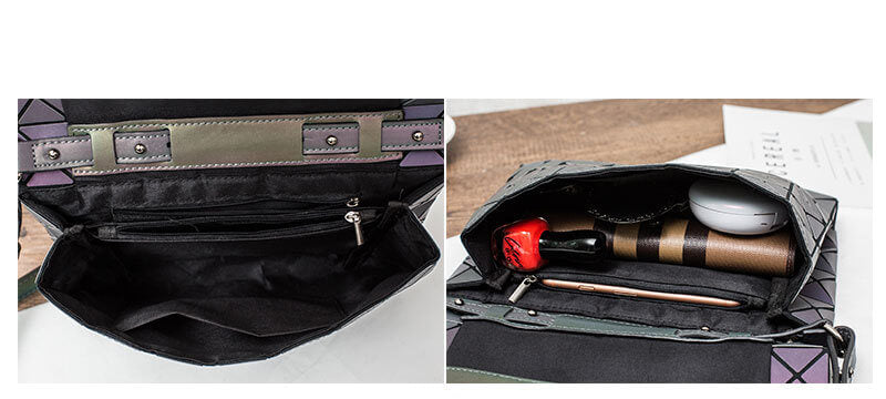 Geometrische Leuchtende Crossbody-Tasche