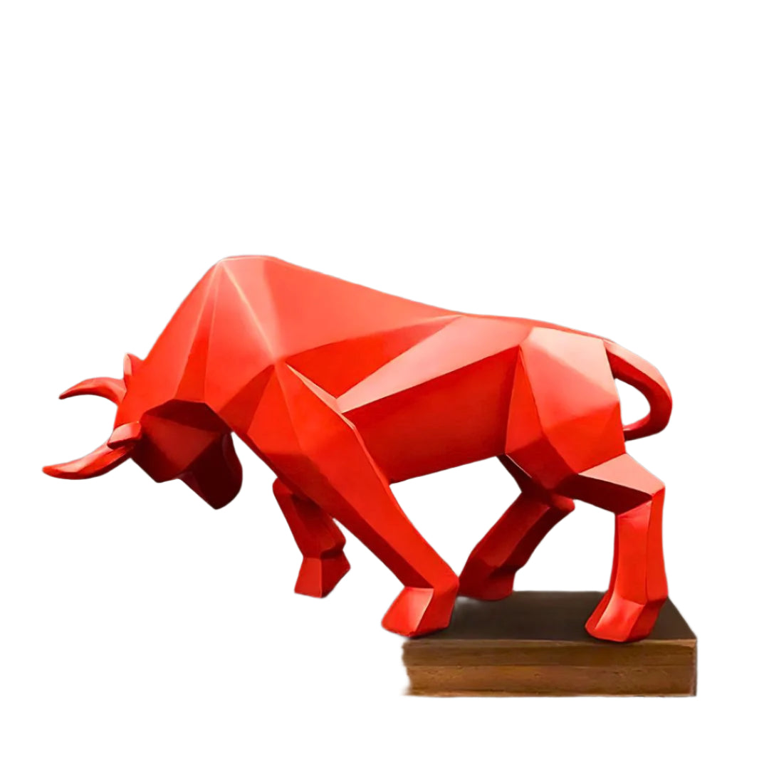 Geometrische Skulptur GeoBull aus langlebigem Material 0