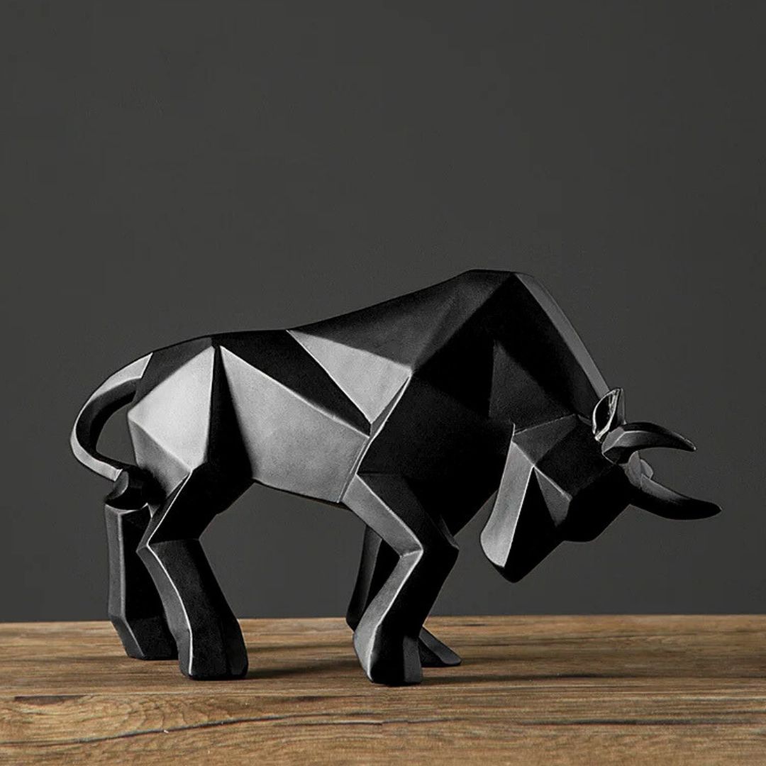 Geometrische Skulptur GeoBull aus langlebigem Material 1