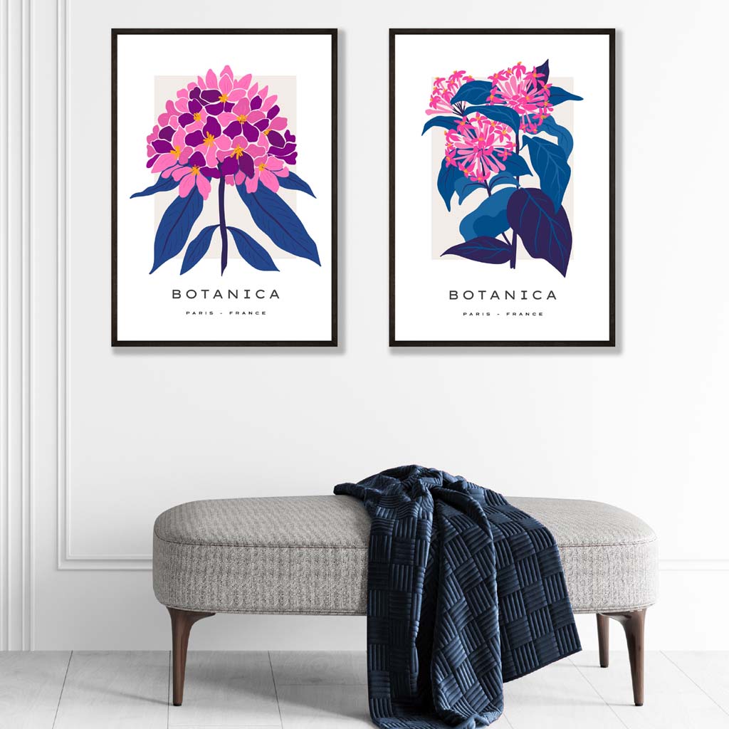 Gerahmtes Set mit 2 Kunstdrucken für den Sommer 1