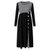 Gestreiftes Langärmeliges Patchwork-Kleid Für Damen