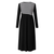 Gestreiftes Langärmeliges Patchwork-Kleid Für Damen