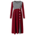 Gestreiftes Langärmeliges Patchwork-Kleid Für Damen