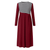 Gestreiftes Langärmeliges Patchwork-Kleid Für Damen