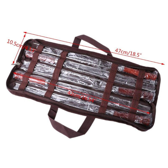 Grillgabel Set Für Männer Und Frauen - 5-teiliges Set Mit Tragetasche Für Outdoor-Aktivitäten 5