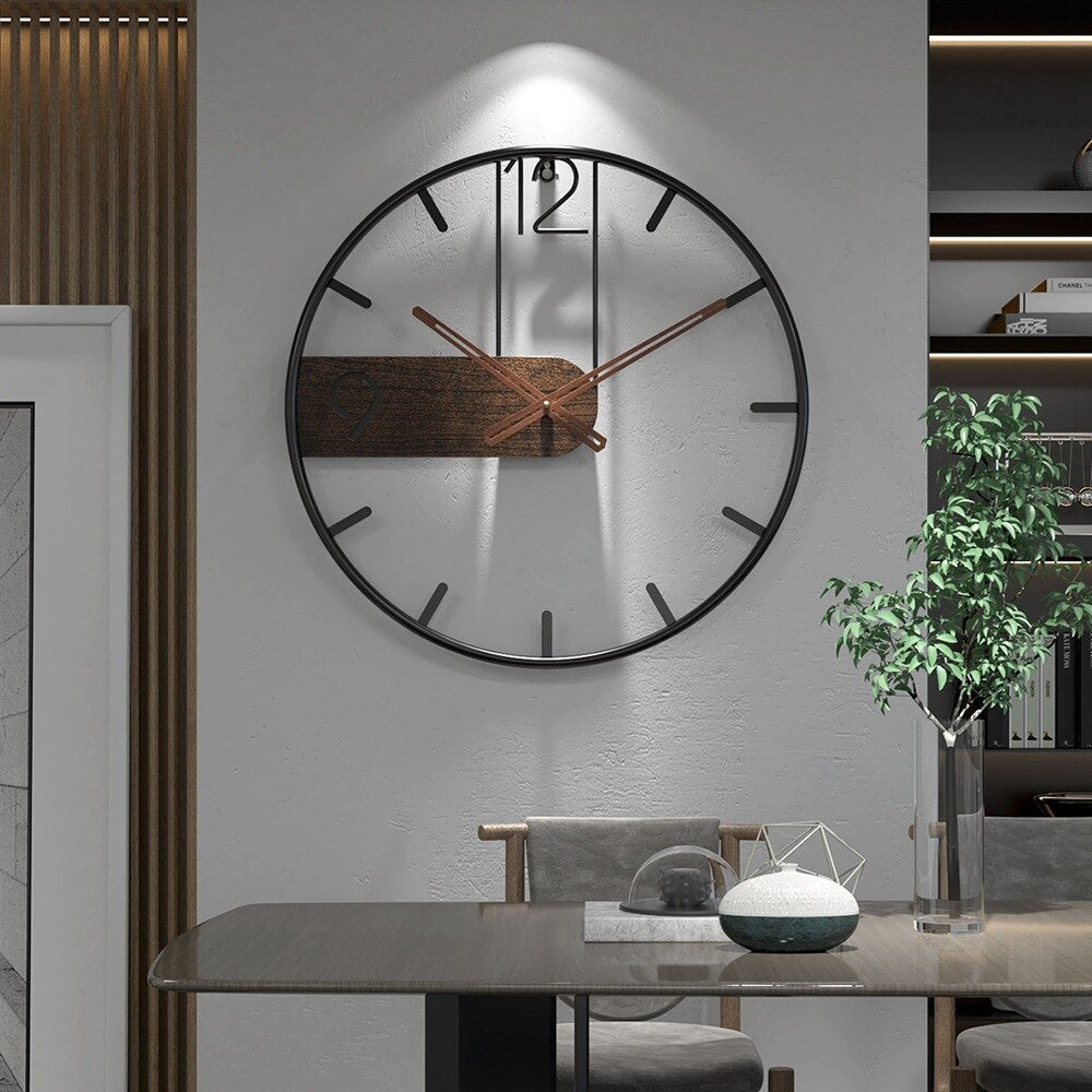 Große Wanduhr Modern für Wohnzimmer – Stilvolle Wanddekoration mit 40 cm Durchmesser 0