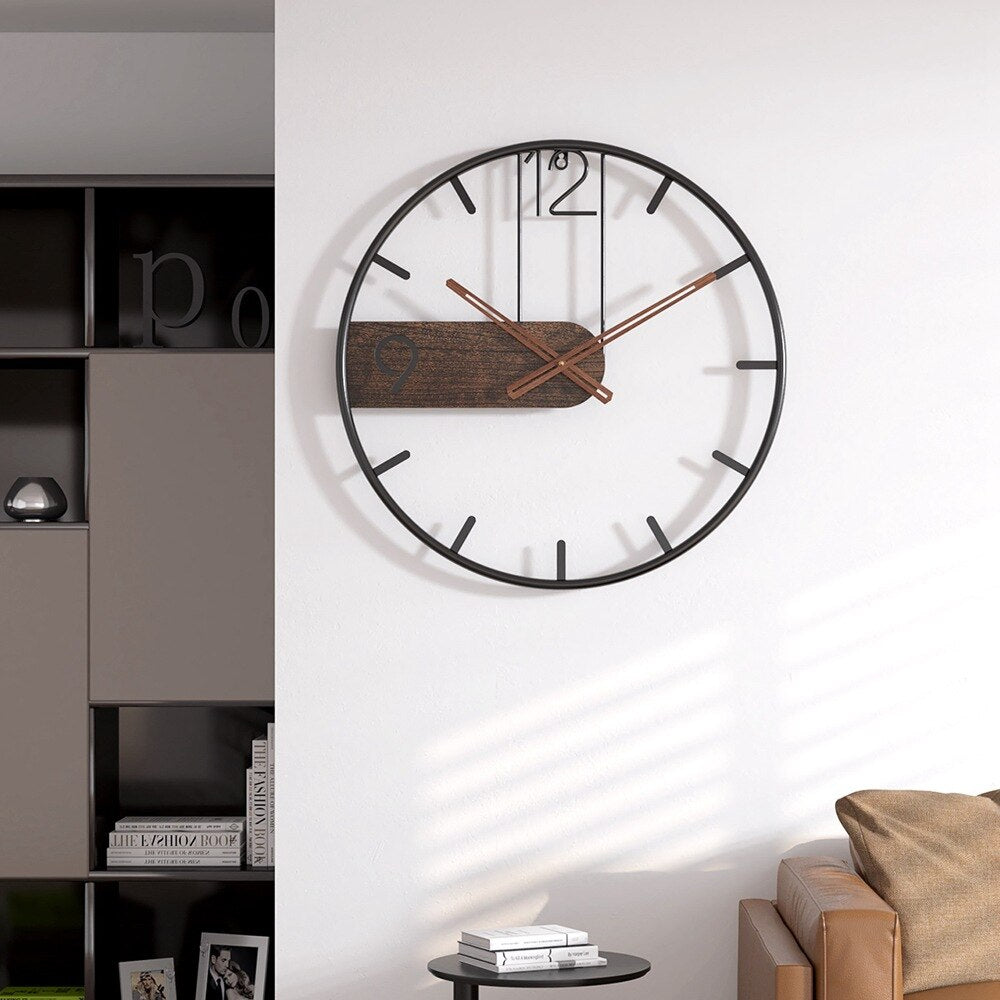 Große Wanduhr Modern für Wohnzimmer – Stilvolle Wanddekoration mit 40 cm Durchmesser 3