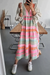 Damen Kleid Lang Bunt Elegant Aus Leichtem, Atmungsaktivem Material-1
