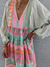 Damen Kleid Lang Bunt Elegant Aus Leichtem, Atmungsaktivem Material-2