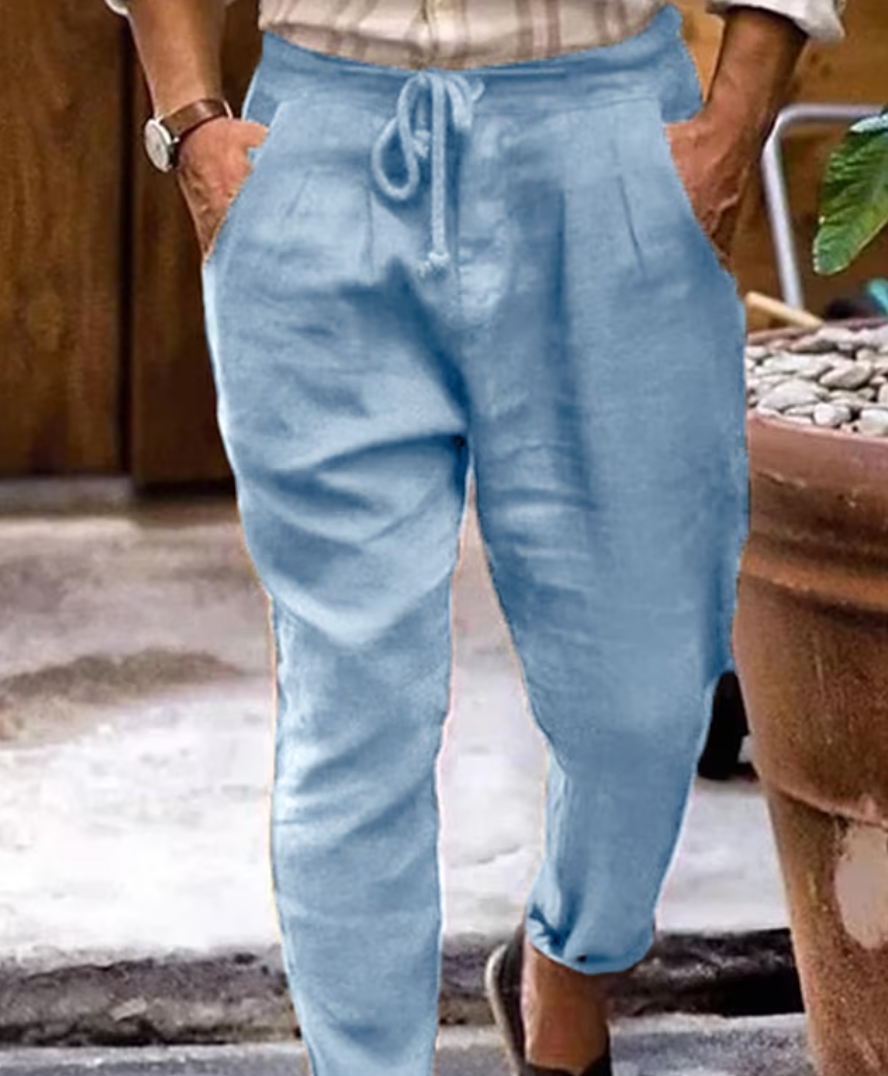 Variant image for Herren Leinenhose Atmungsaktiv Sommer Stilvoll Regular Fit-25