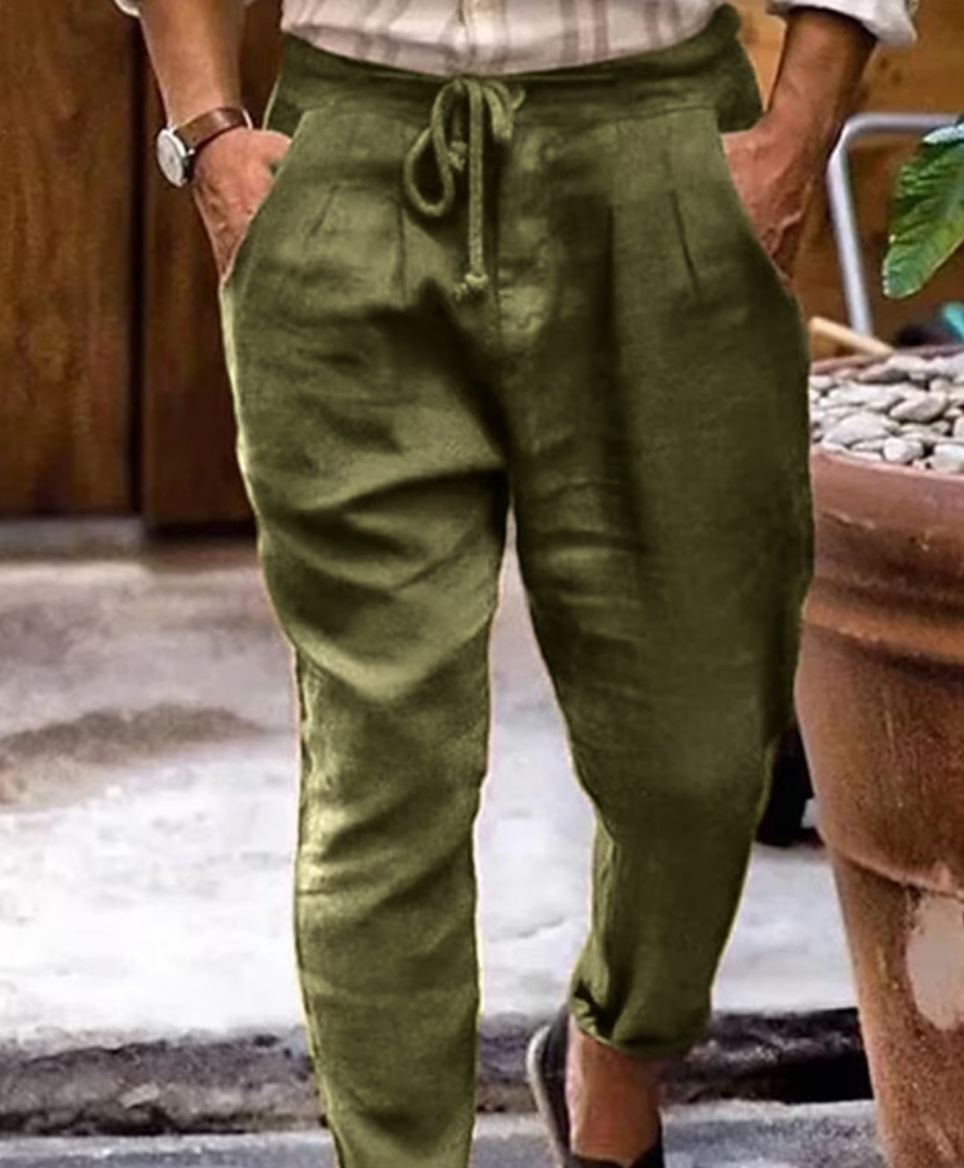 Variant image for Herren Leinenhose Atmungsaktiv Sommer Stilvoll Regular Fit-34