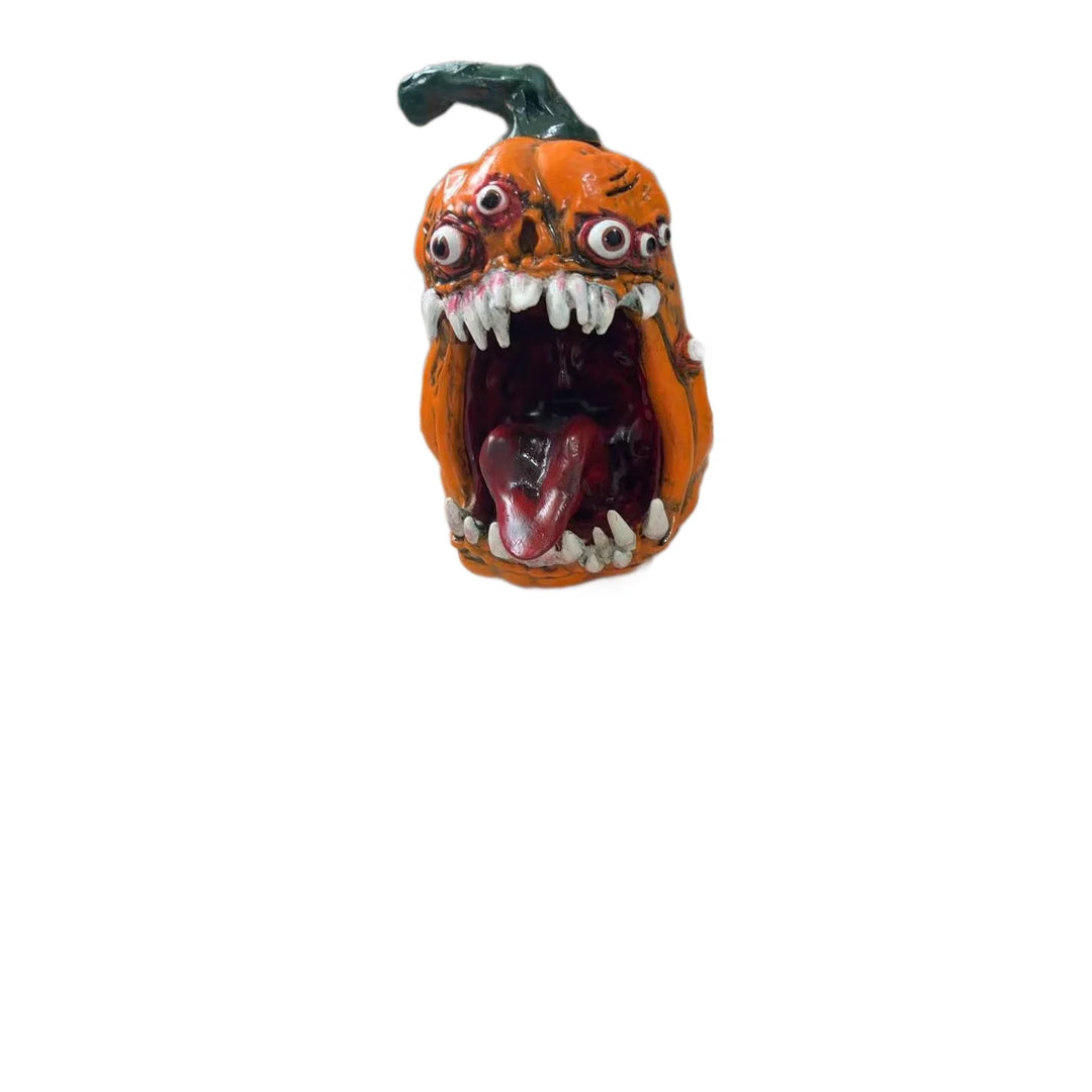 Halloween-Dekorative Kürbisfigur mit Gruselmotiv 5