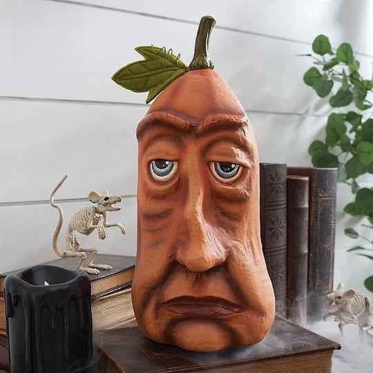 Halloween-Kürbisfigur mit humorvollem Design für Damen und Herren 12