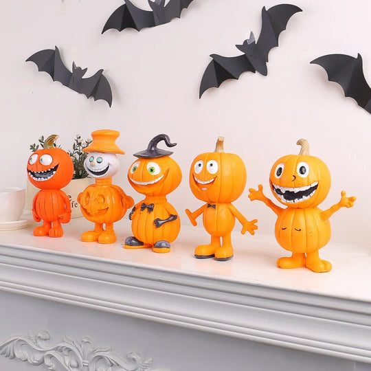 Halloween-Kürbisfigur mit humorvollem Design für Damen und Herren 2