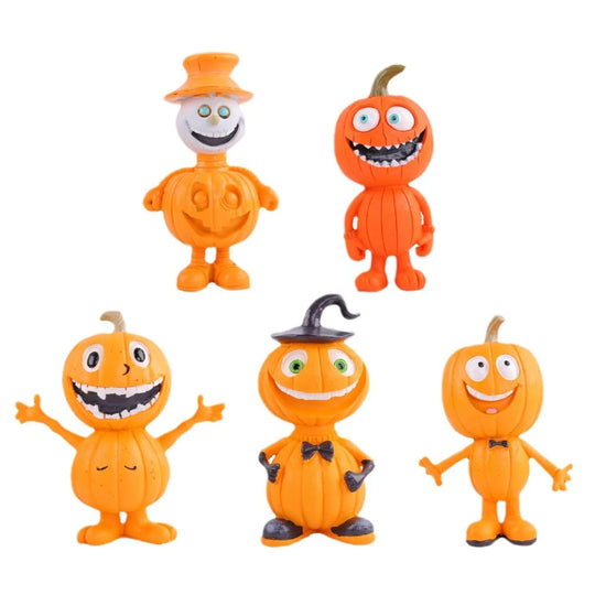 Halloween-Kürbisfigur mit humorvollem Design für Damen und Herren 4