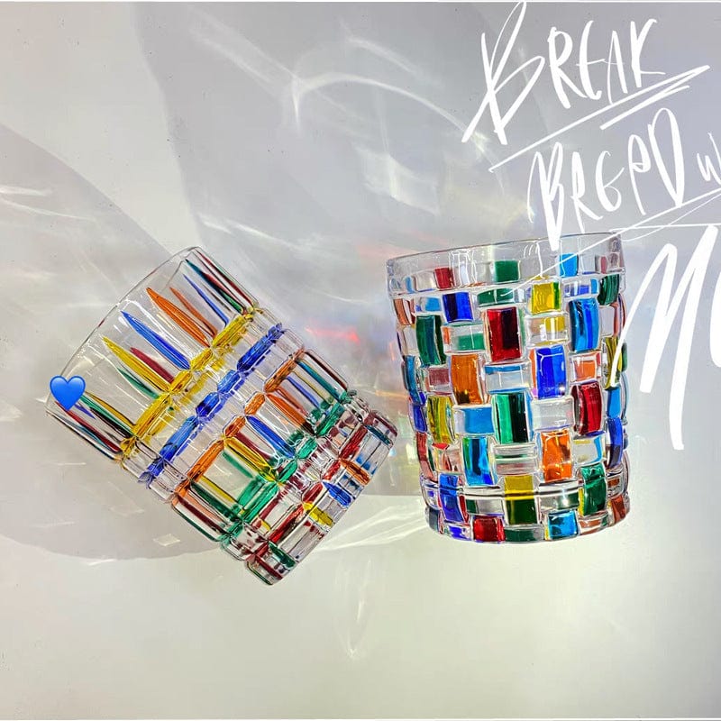 Handbemaltes Glas Set für Stilvolle Getränke 6
