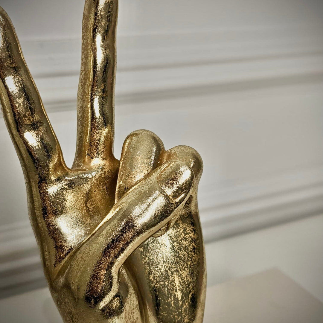 Handdekoration Peace-Zeichen Glänzend für Stilvolle Räume 1
