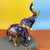 Handgefertigte Elefant-Skulptur Bunt Kunstharz Dekoration 2
