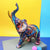 Handgefertigte Elefant-Skulptur Bunt Kunstharz Dekoration 4
