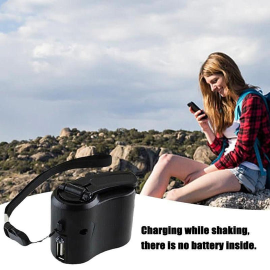 Handkurbel-Notladegerät mit USB und LED für Outdoor-Abenteuer 3