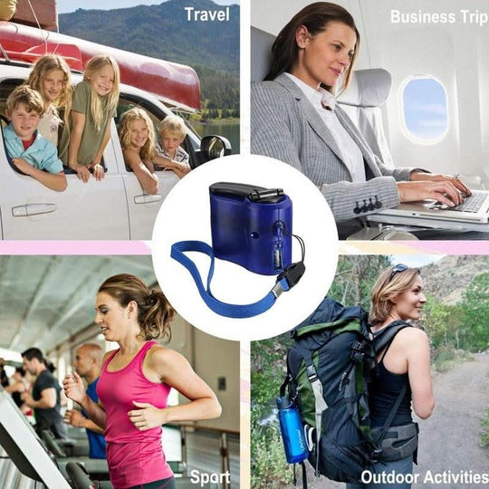 Handkurbel-Notladegerät mit USB und LED für Outdoor-Abenteuer 5