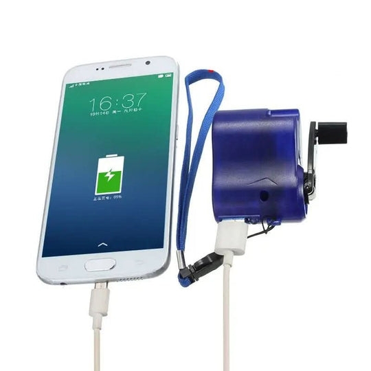 Handkurbel-Notladegerät mit USB und LED für Outdoor-Abenteuer 7