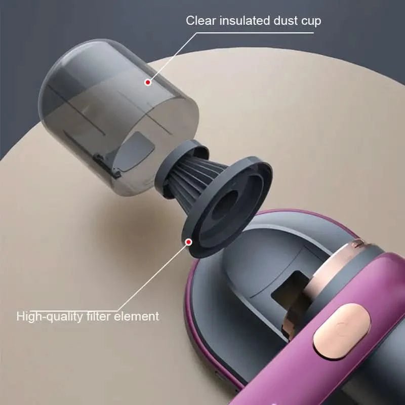 Handstaubsauger Akku Kabellos Ergonomisch für Allergiker mit HEPA-Filter 6