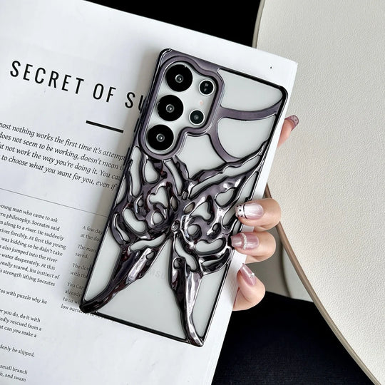 Handyhülle für Samsung Galaxy S24 S25 Ultra mit 3D Schmetterlingsdesign 2