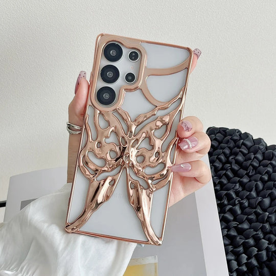 Handyhülle für Samsung Galaxy S24 S25 Ultra mit 3D Schmetterlingsdesign 7